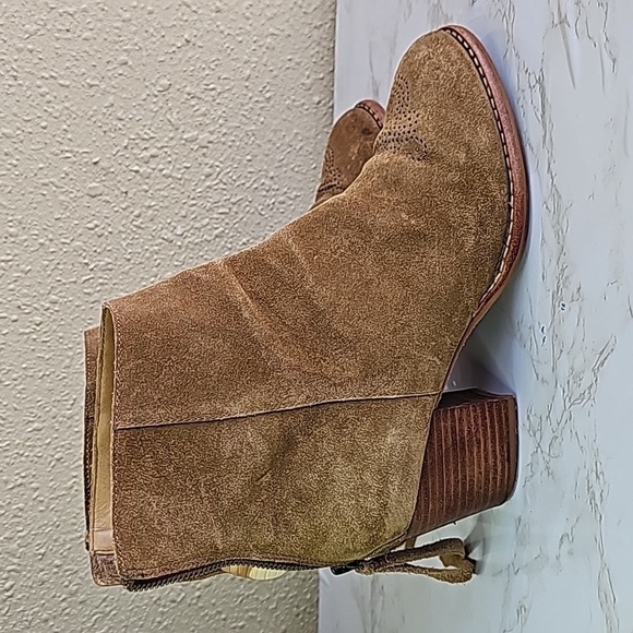 Anthropologie | Schuler And Sons Philadelphia Leather Suede Booties - Picture 4 of 12